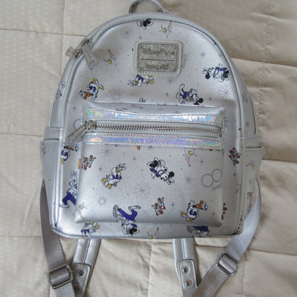 Loungefly Silver Disney Character Backpack